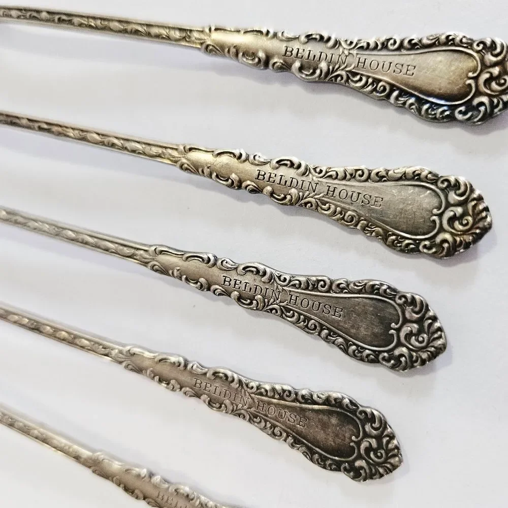 Antique S.L. & G.H Rogers Silver Plate Webster Pattern Set Of 5 Cocktail Forks